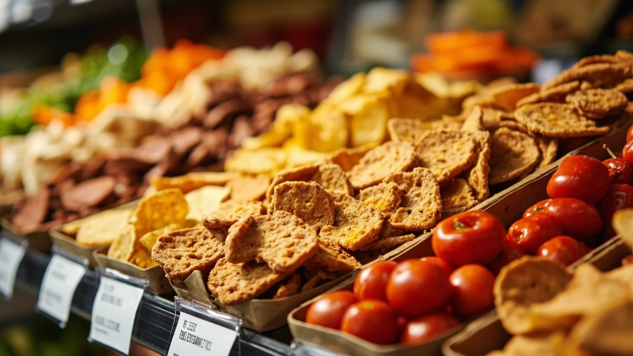 Gesunde Snacks Auswahl Szene